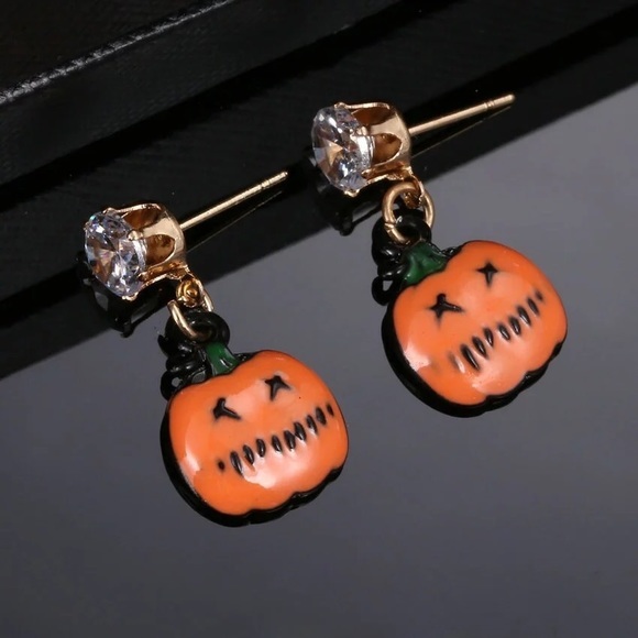 Pumpkin Earrings - Picture 1 of 2